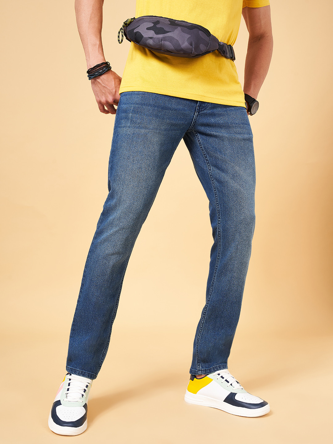 People Men Mid Rise Slim Fit Jeans