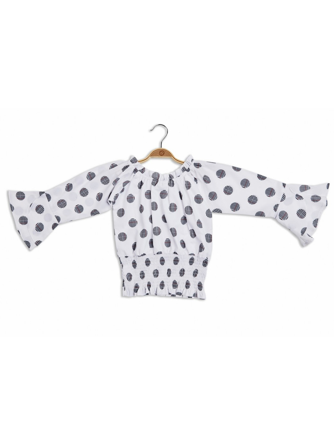 Peppermint Geometric Print Blouson Top