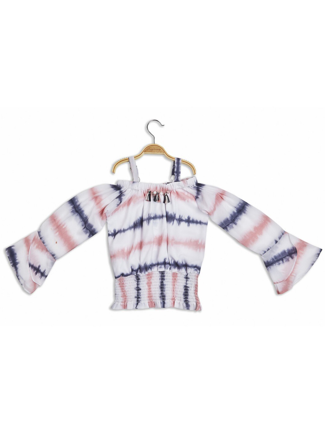 Peppermint Tie and Dye Bell Sleeve Top