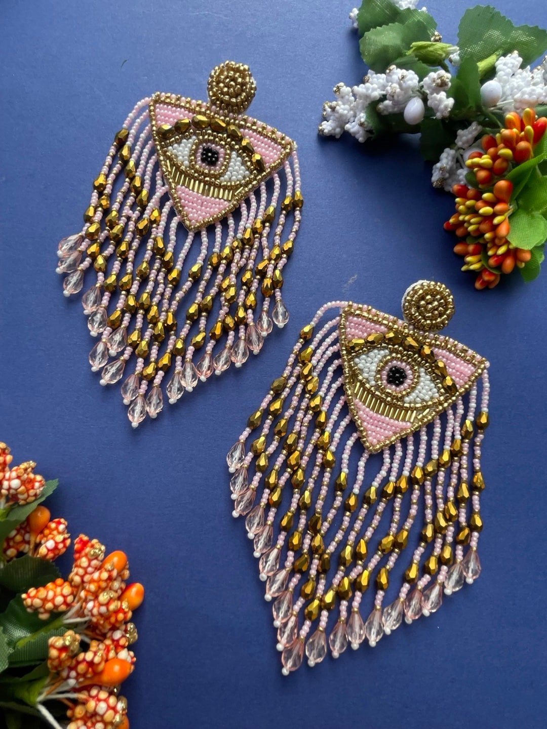 Digital Dress Room Triangular Drop Earrings