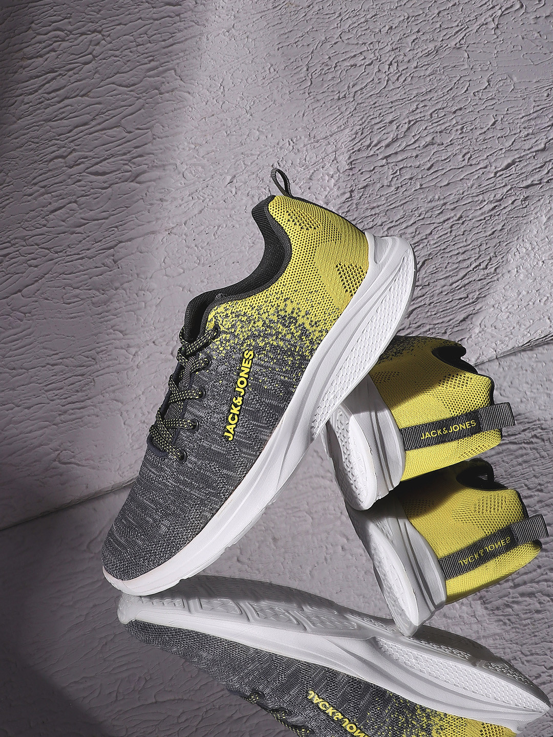 Jack & Jones Men Woven Design Mesh Sneakers