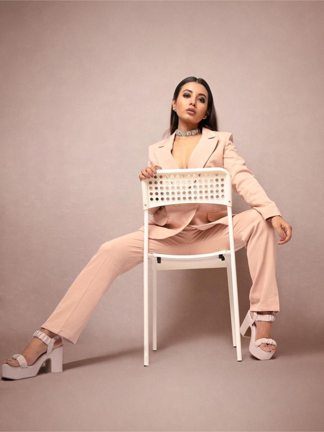 Dlanxa Women Double-Breasted Two-Piece Suit