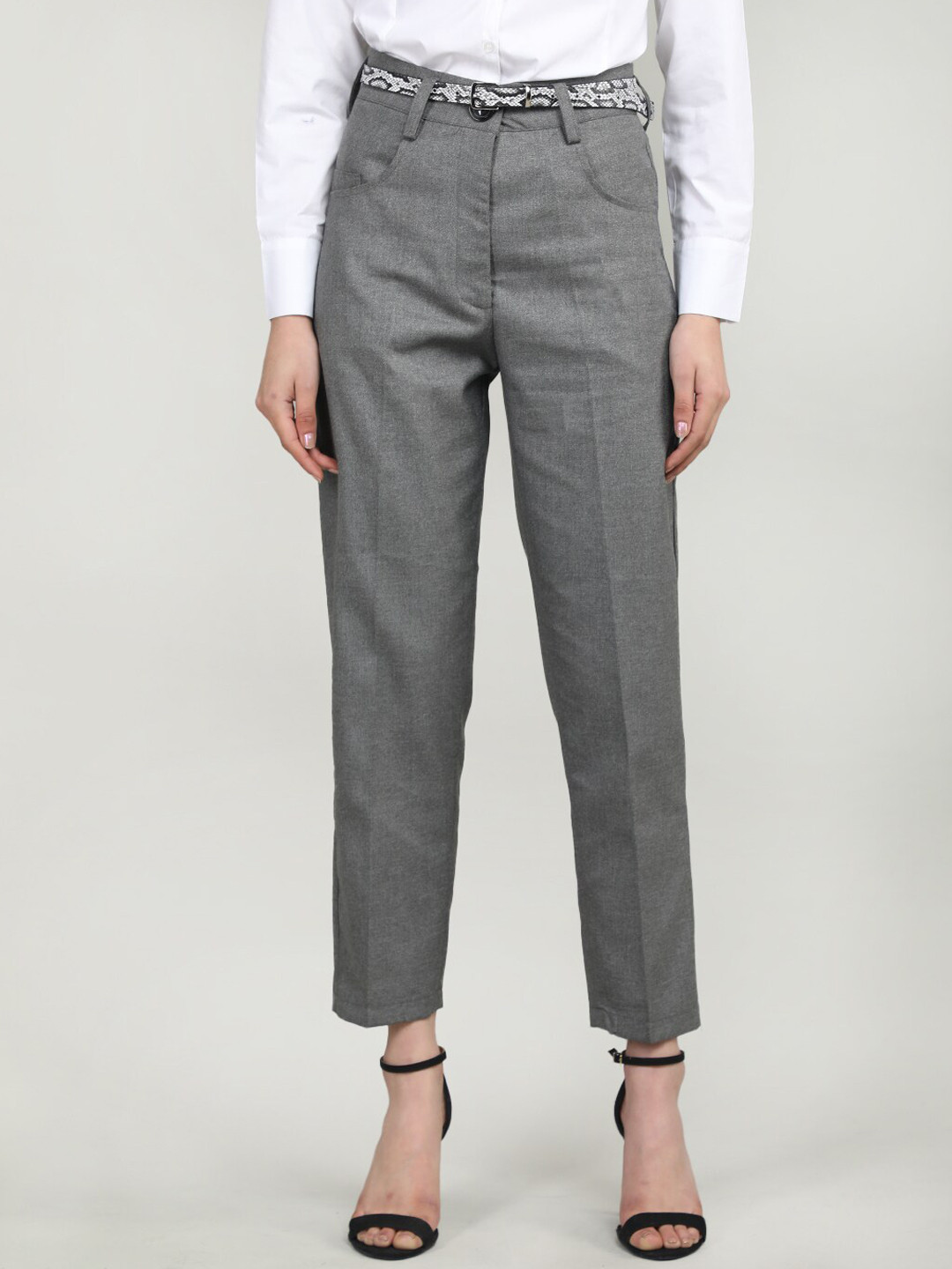 Dlanxa Women Mid-Wise Formal Trousers