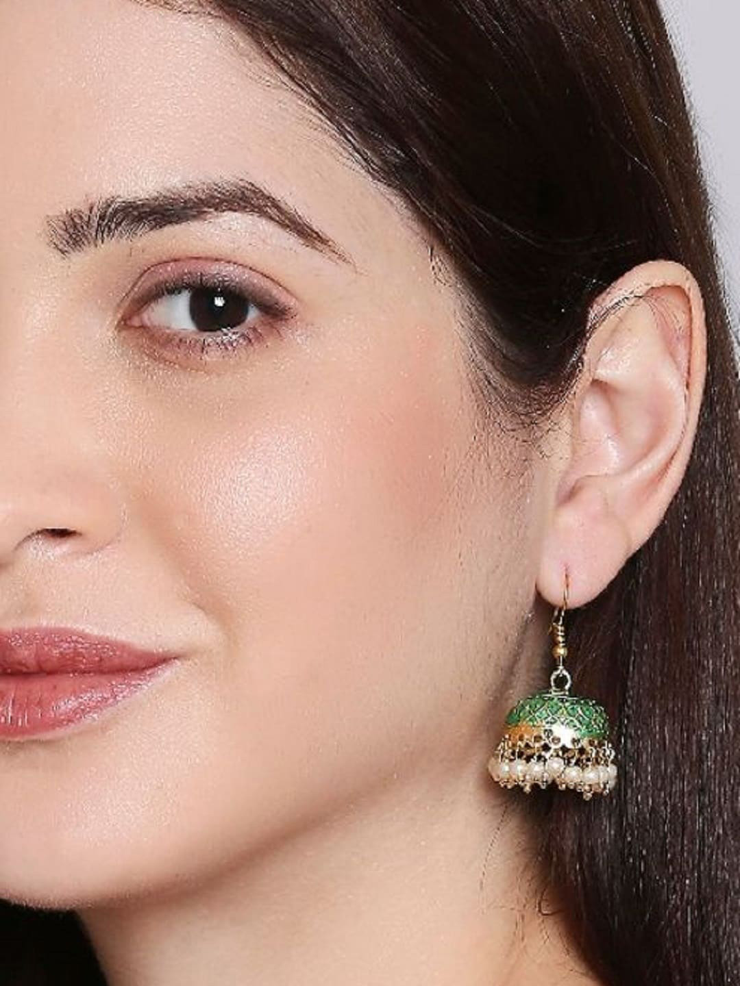 OOMPH Dome Shaped Jhumkas Earrings