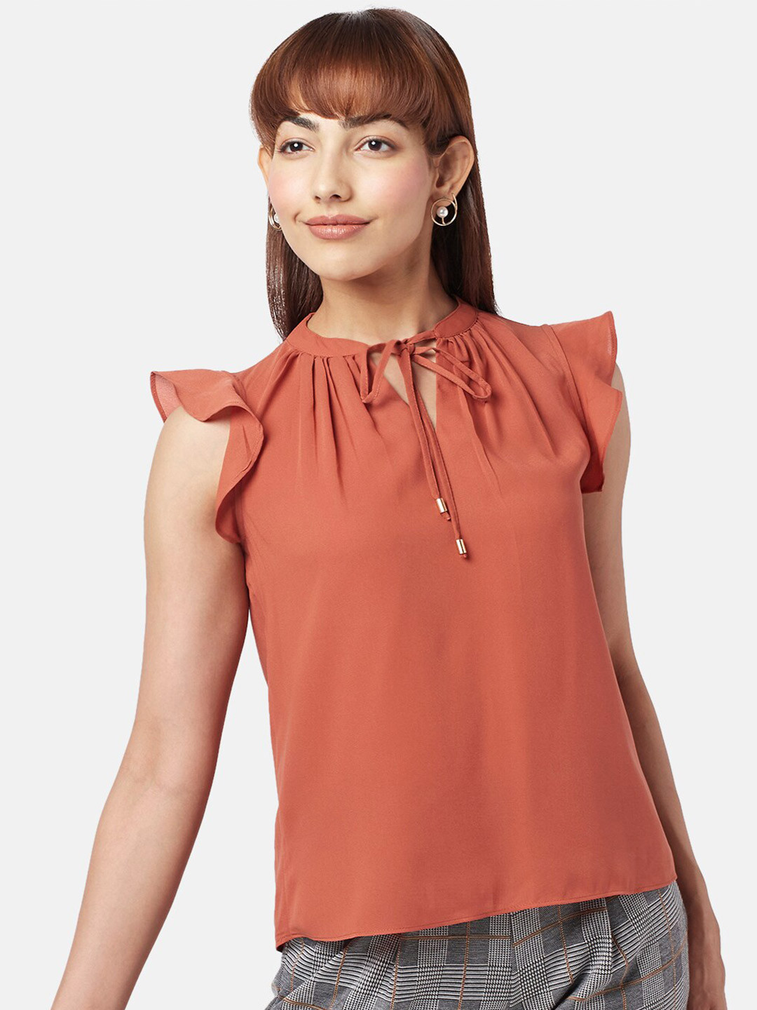 Annabelle by Pantaloons Women Tie-Up Neck Top