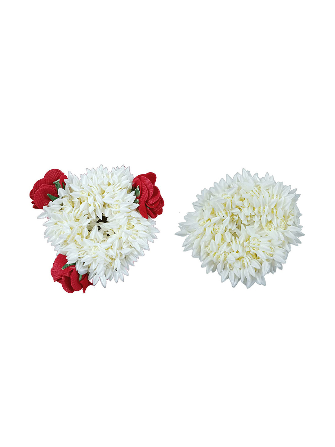 CHRONEX Women Set of 2 Rose and Mogra Gajra Hair Accessory Set