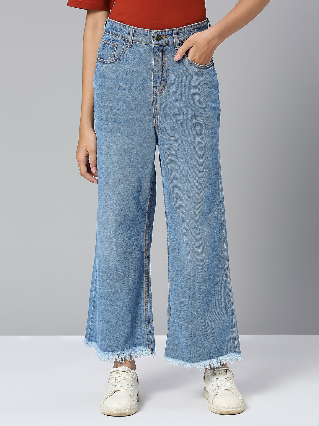 JUSTICE Girls Mid-Rise Flared Jeans