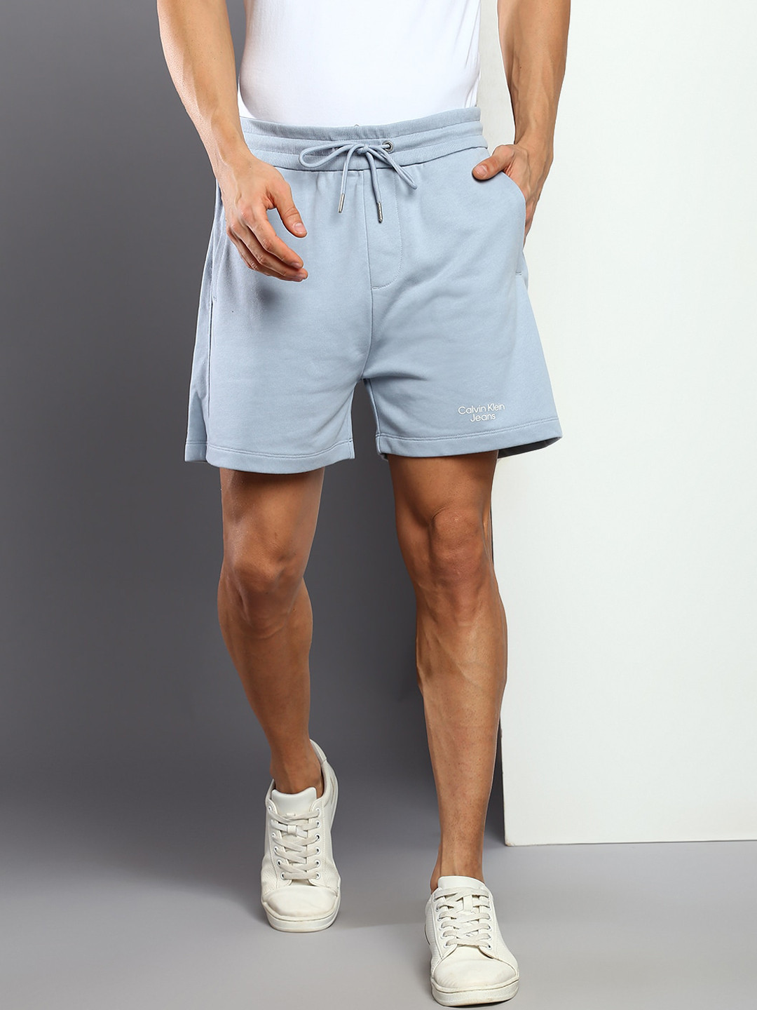 Calvin Klein Jeans Men Stacked Logo Hwk Pure Cotton Shorts