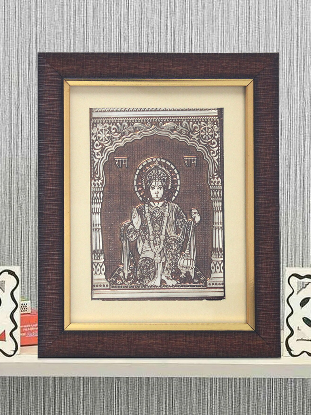 SHREE KALA HOME DECOR Lord Hanuman MDF Wall Rectangle Paintings Wall Art - 11 x 9 In