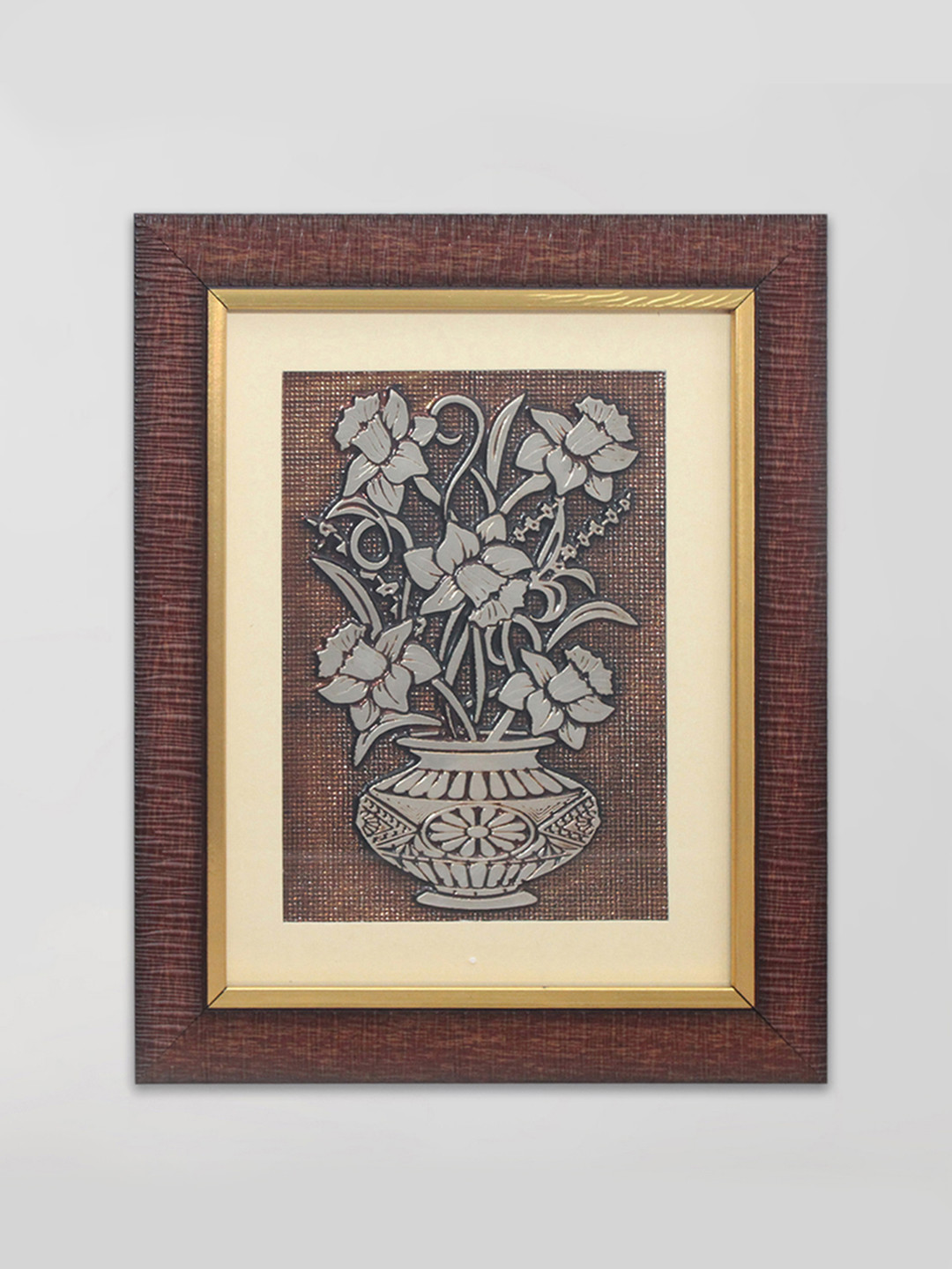 SHREE KALA HOME DECOR Flowers MDF Wall Living Room Rectangle Paintings Wall Art -11 x 9In