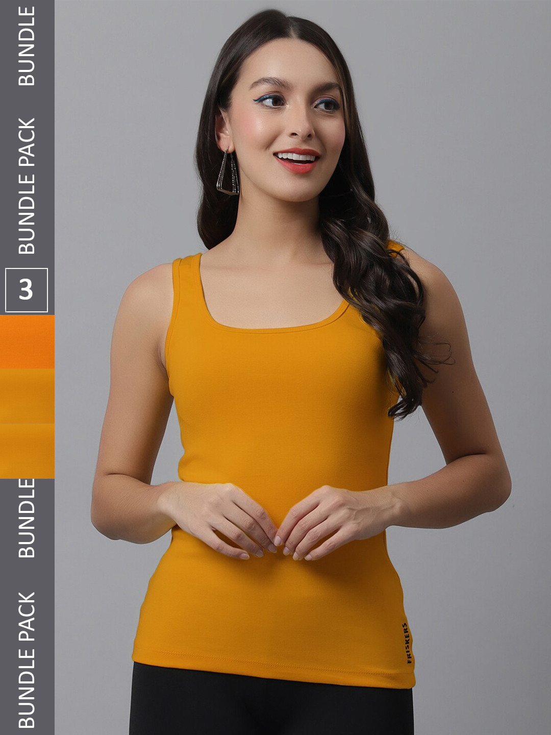 Friskers Pack Of 3 Cotton Tank Tops