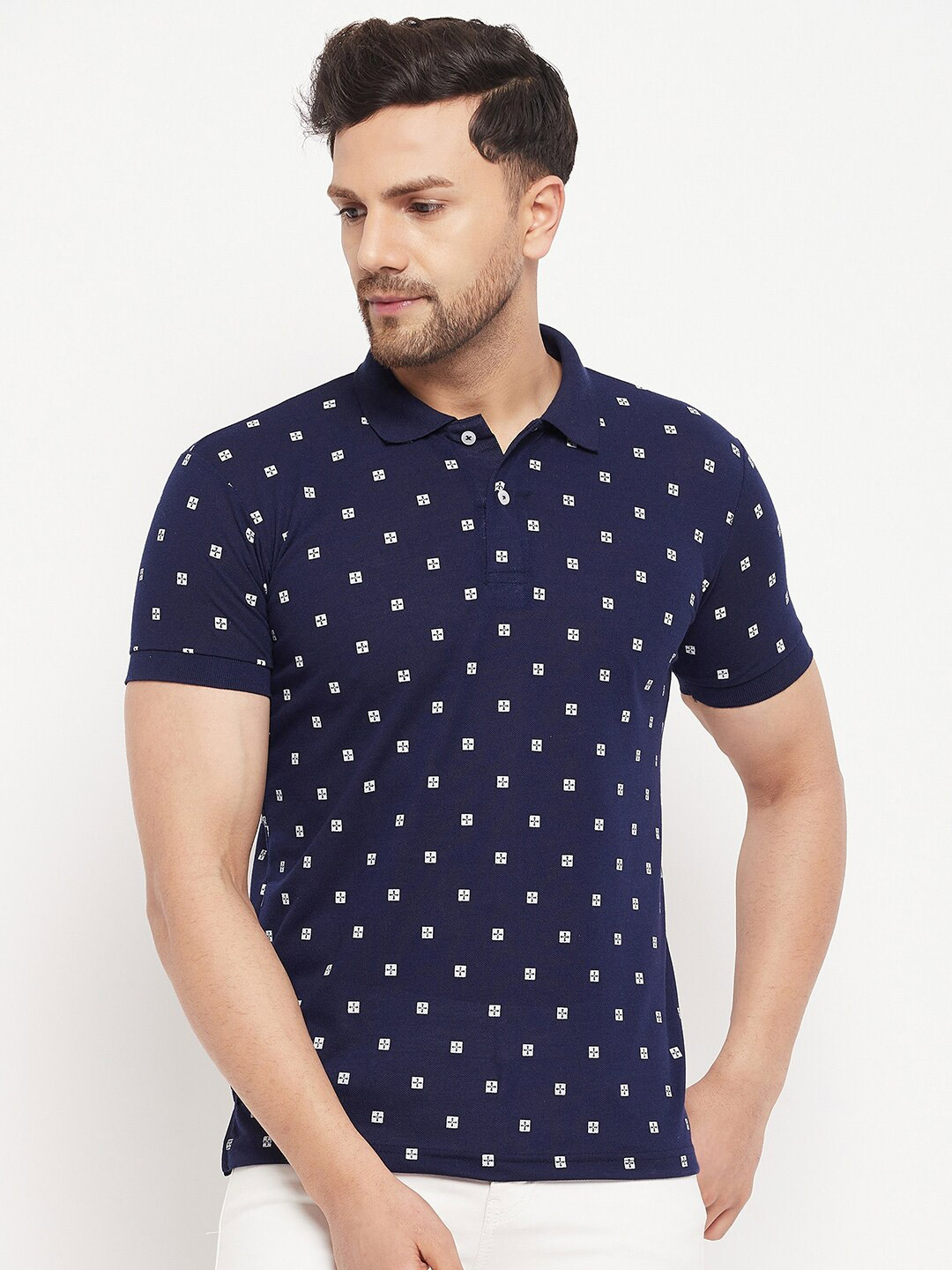 THE MILLION CLUB Men polo Collar Printed Polo Collar T-shirt