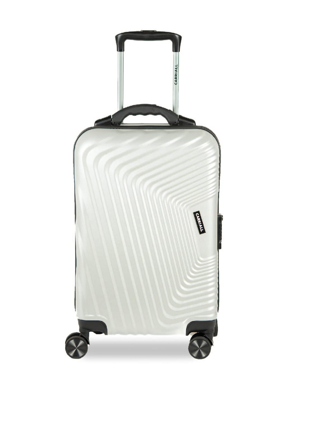 CARRIALL Textured Hard Large Cabin Luggage Trolley Bag 38 L