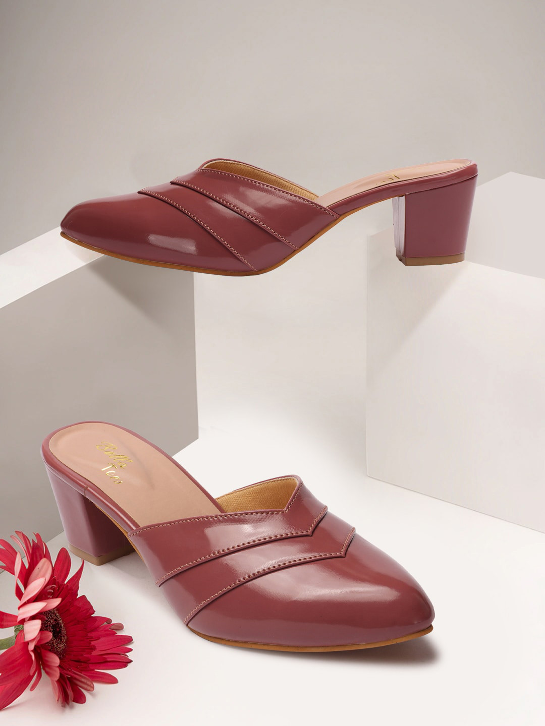 Bella Toes Block Heels Mules