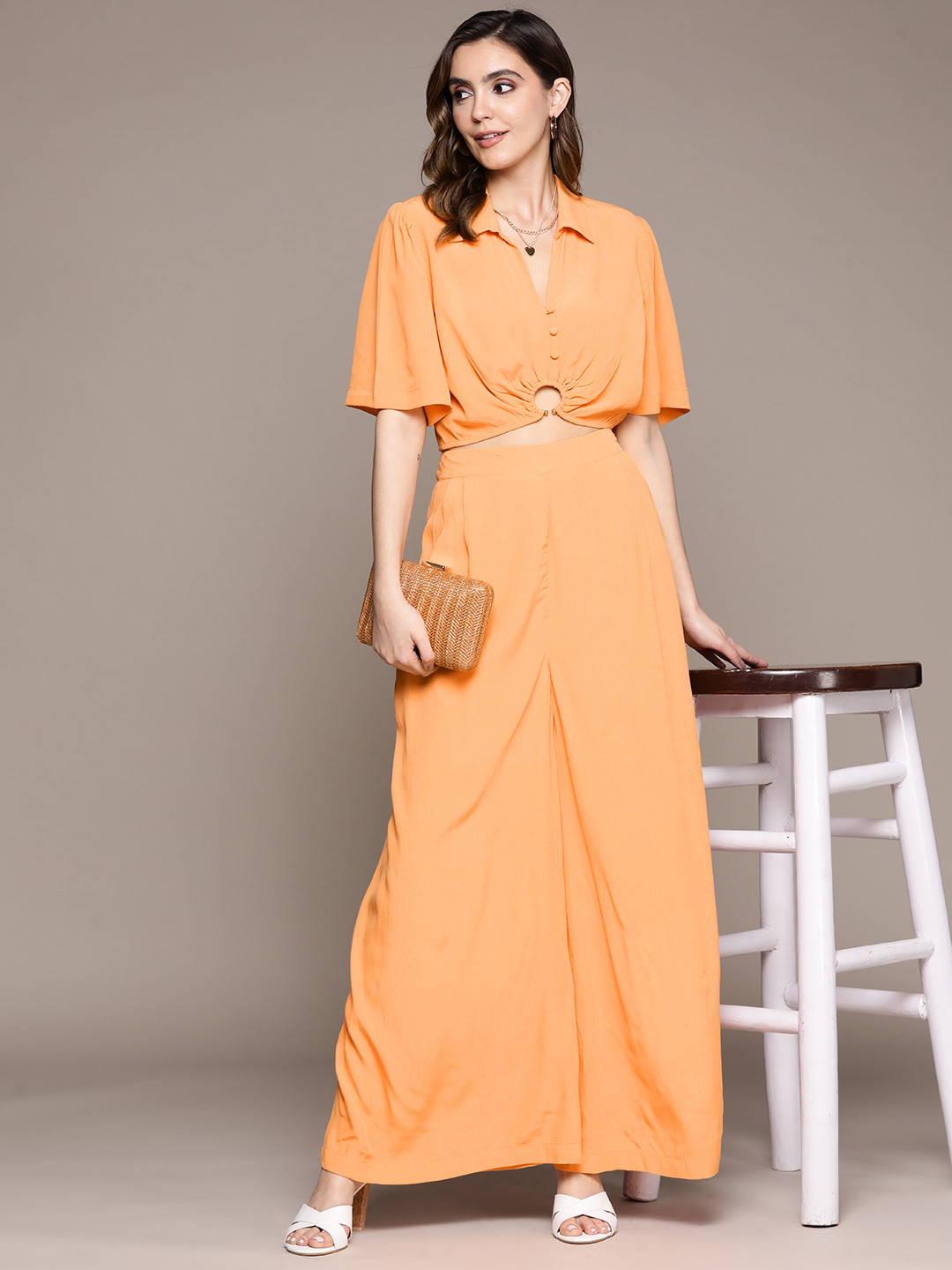 Label Ritu Kumar Shirt Style Top with Palazzos