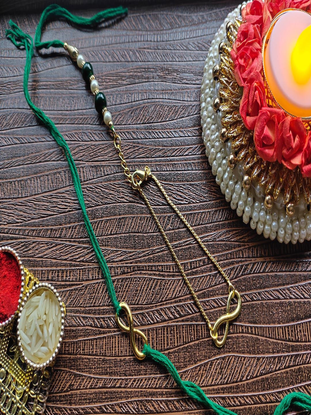 Mahi Set Of 2 Infinite Shape Bhaiya Bhabhi Rakhis