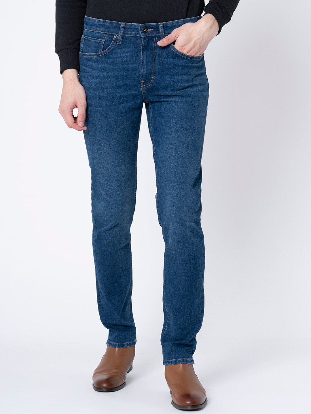 Red Tape Men Skinny Fit Light Fade Cotton Stretchable Jeans