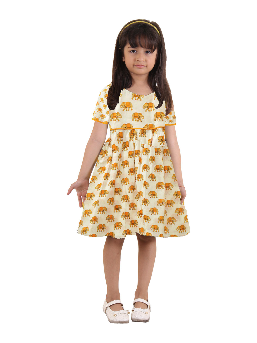 Kids On Board Girls Conversational Printed Dress