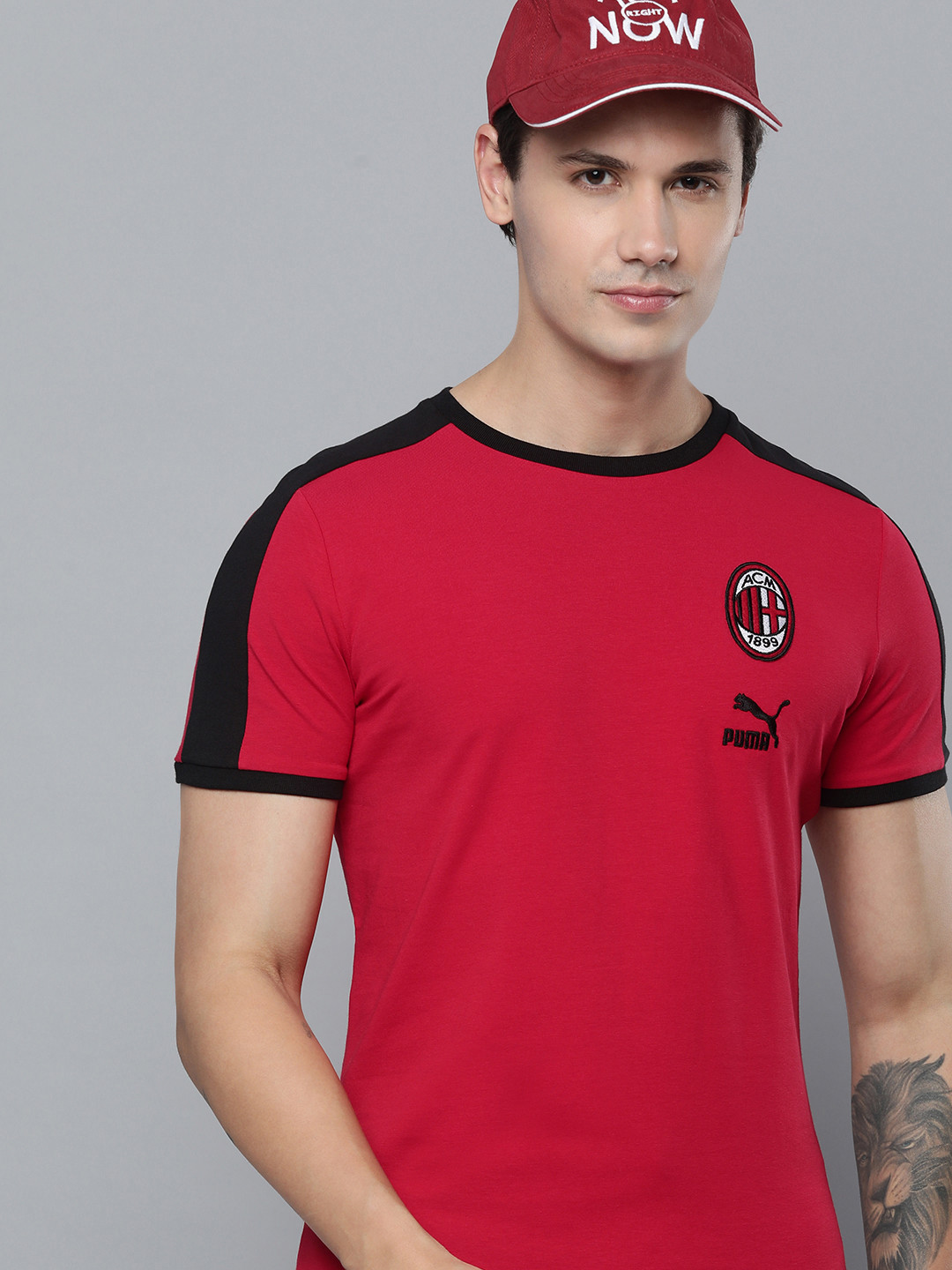 Puma Brand Logo A.C Milan Football Heritage T7 T-shirt