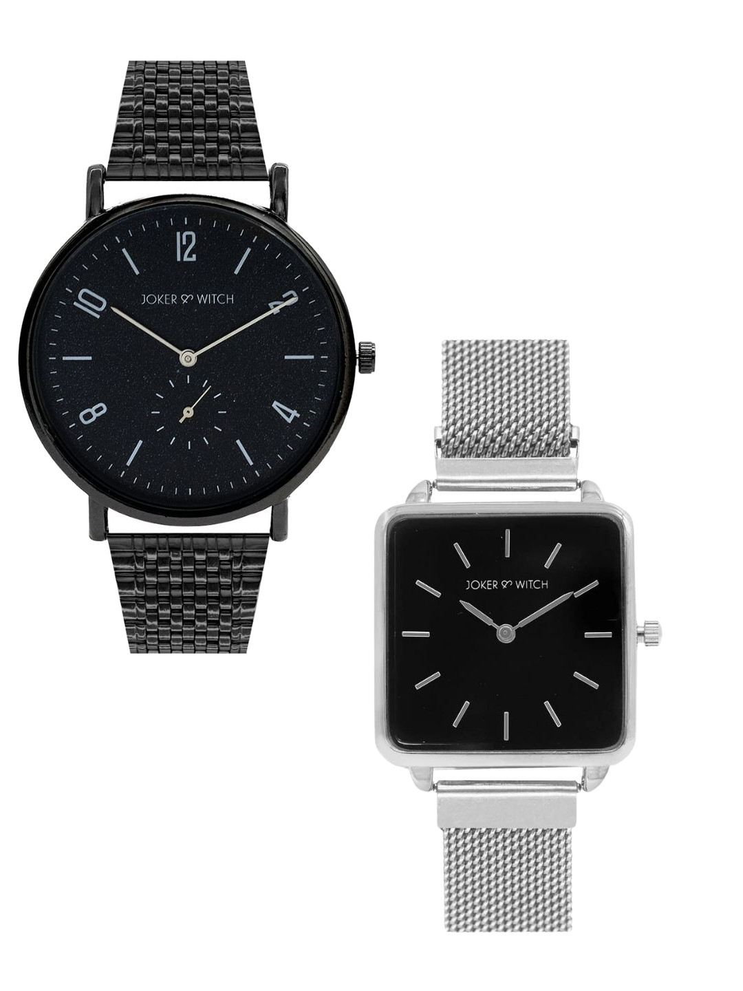 JOKER & WITCH Dreamy Duo Stainless Steel Couple Watch Gift Set- JWCW362