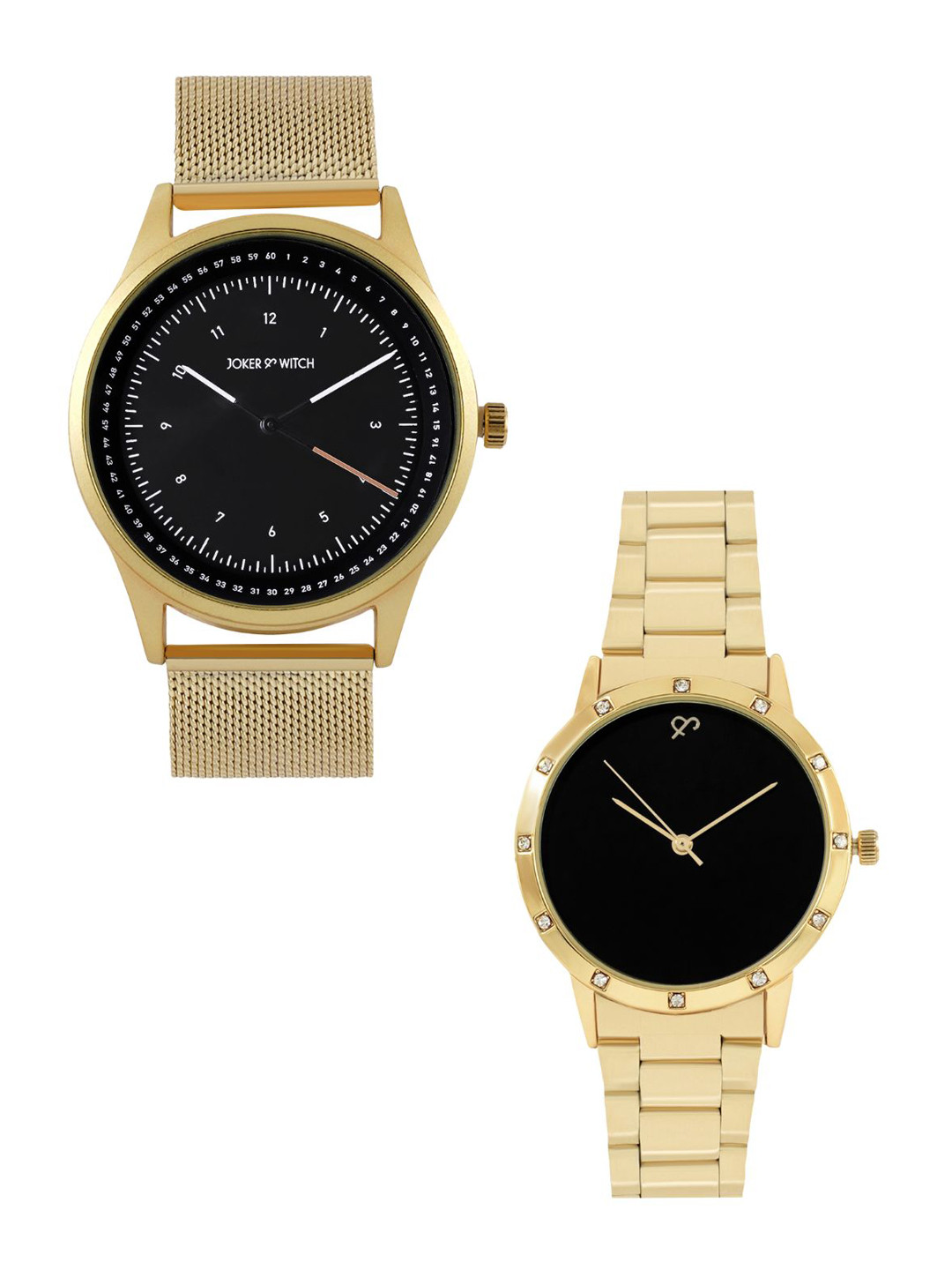 JOKER & WITCH Set Of 2 David & Victoria Couple Watch Gift Set JWCW248