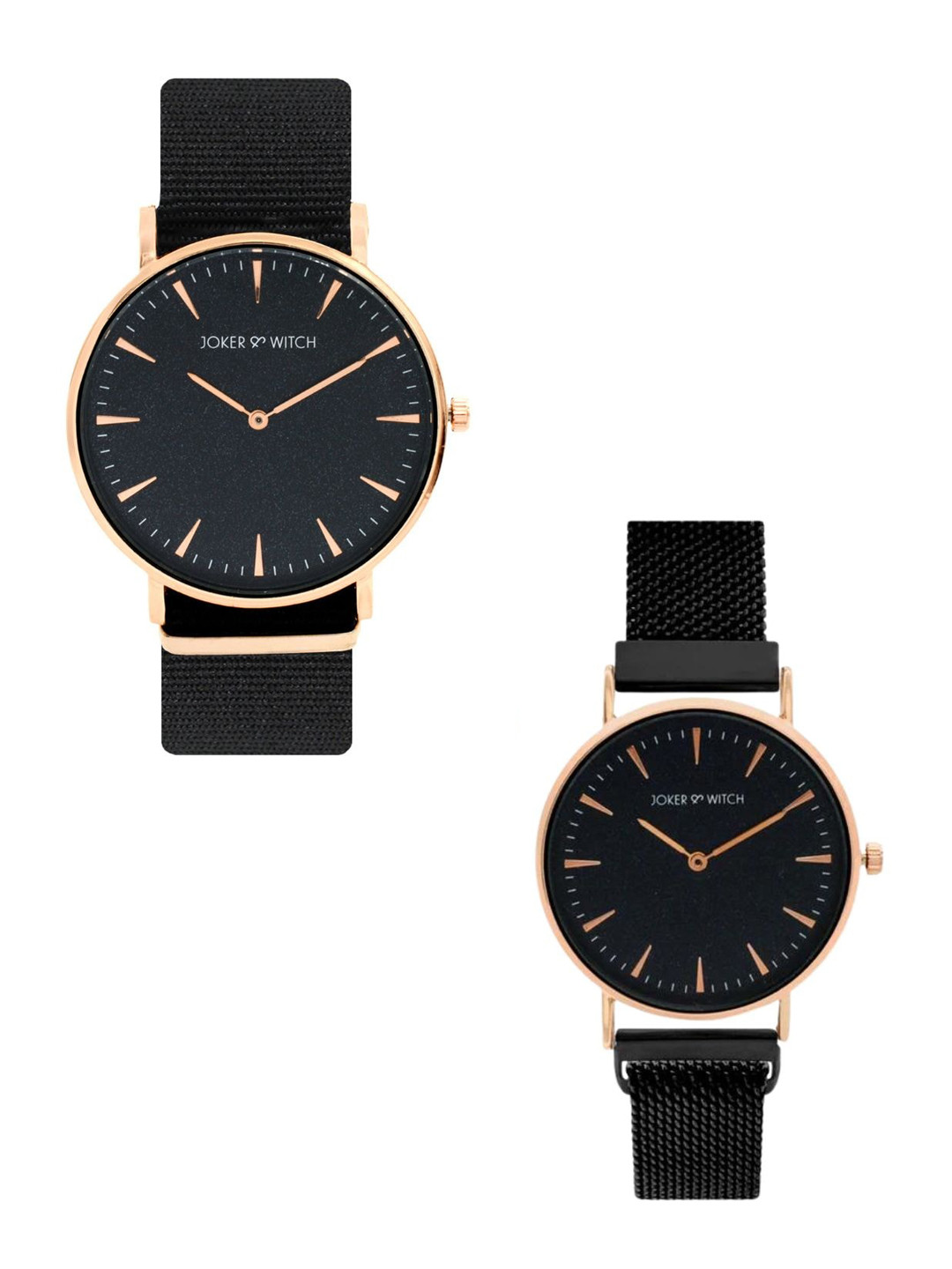 JOKER & WITCH Set of 2 Hugs & Chocolate Analogue Couple Watch Gift Set JWCW294