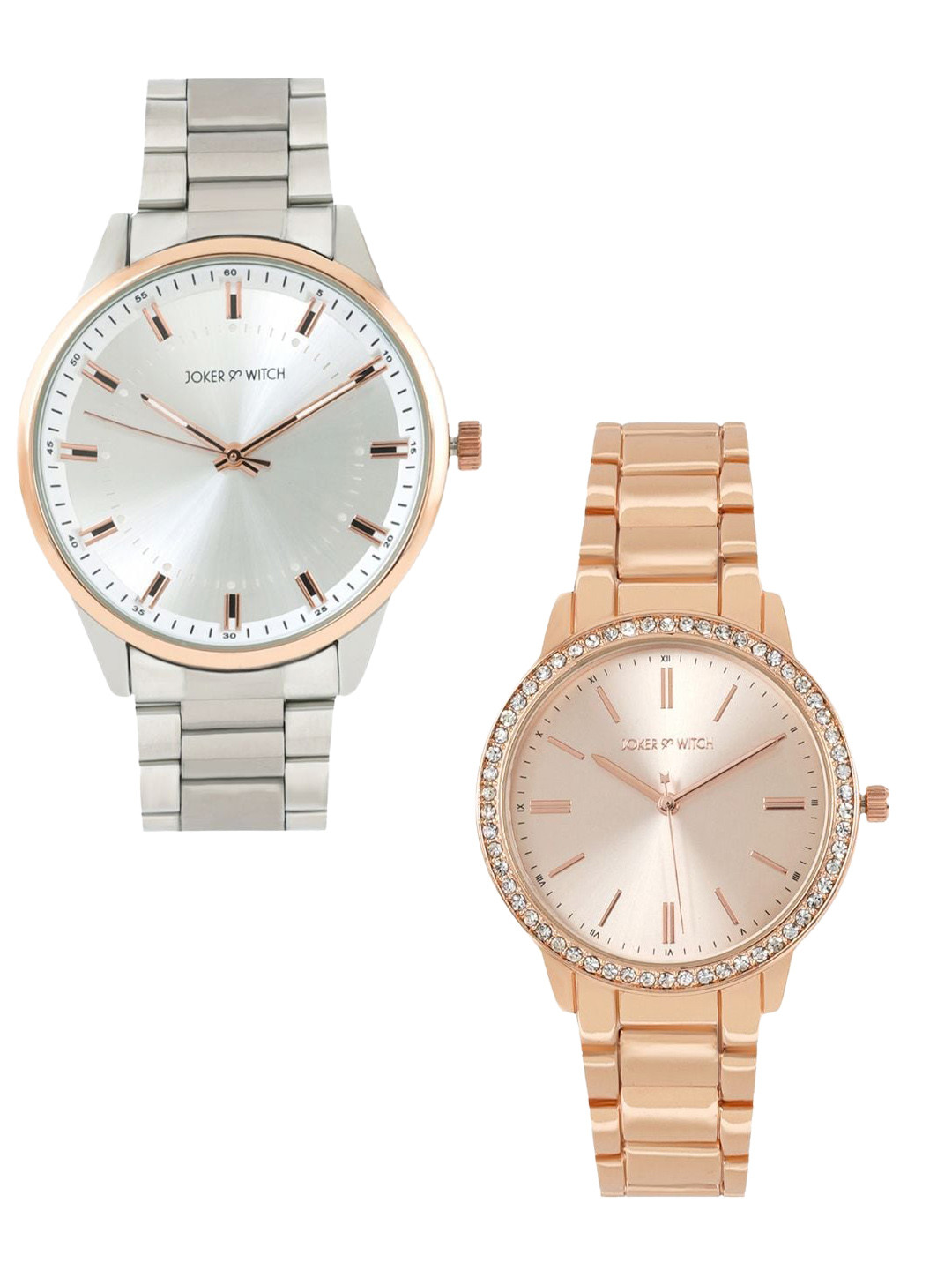 JOKER & WITCH Set Of 2 Cinnamon & Dove Analogue Couple Watch Gift Set JWCW222