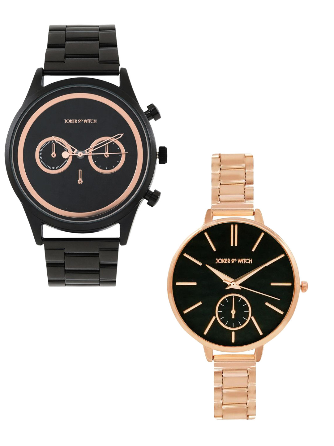 JOKER & WITCH Ben & Jenny Analogue Couple Watch Gift Set JWCW228