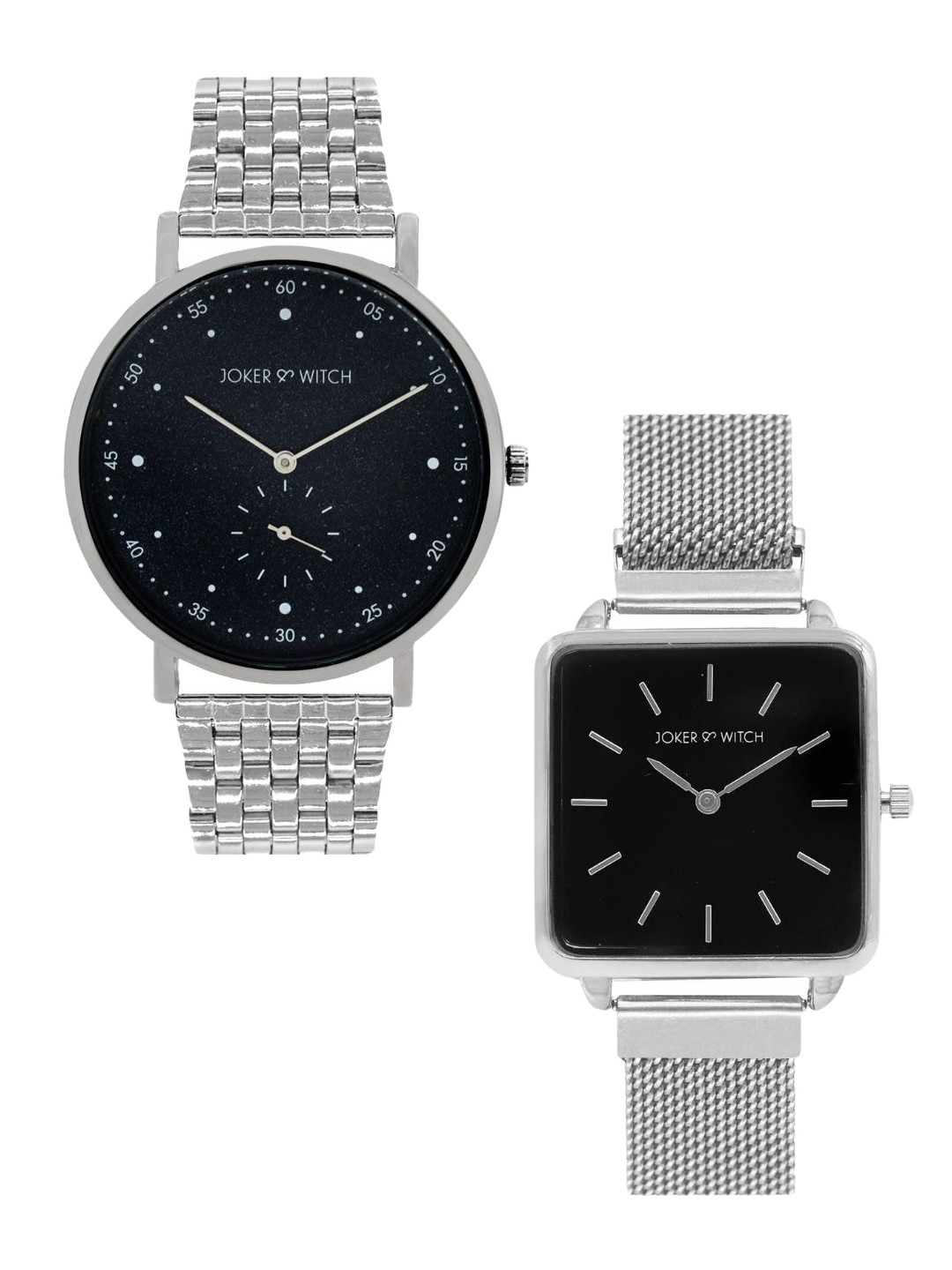 JOKER & WITCH Set of 2 Xena & Gabrielle Stainless Steel Couple Watches Gift Set JWCW328