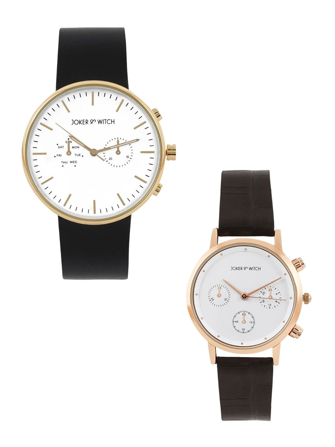 JOKER & WITCH Phineas & Ferb Stainless Steel Couple Watch Gift Set- JWCW335