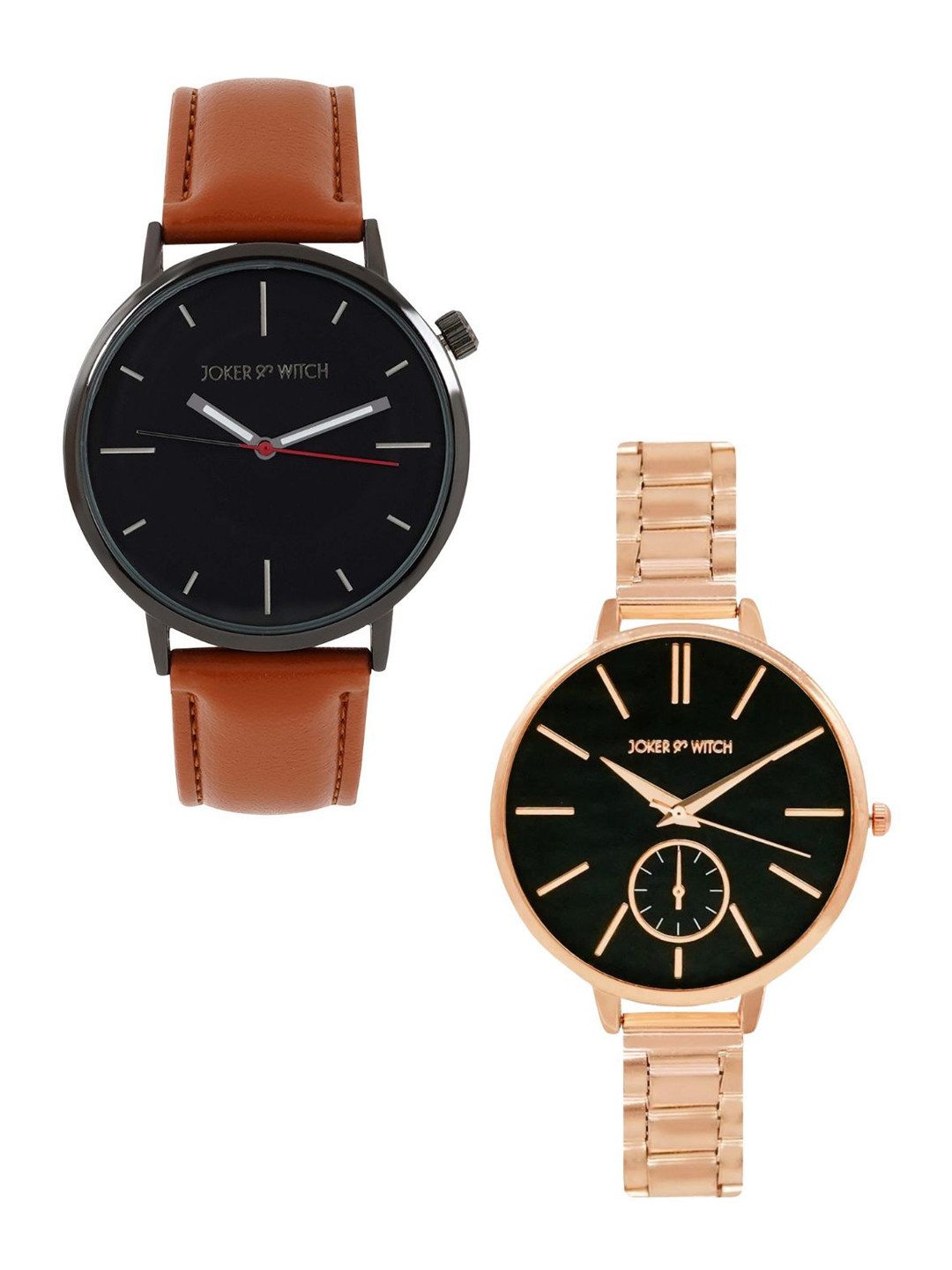 JOKER & WITCH Dew Drop & Diamond Couple Watch Gift Set 91021900