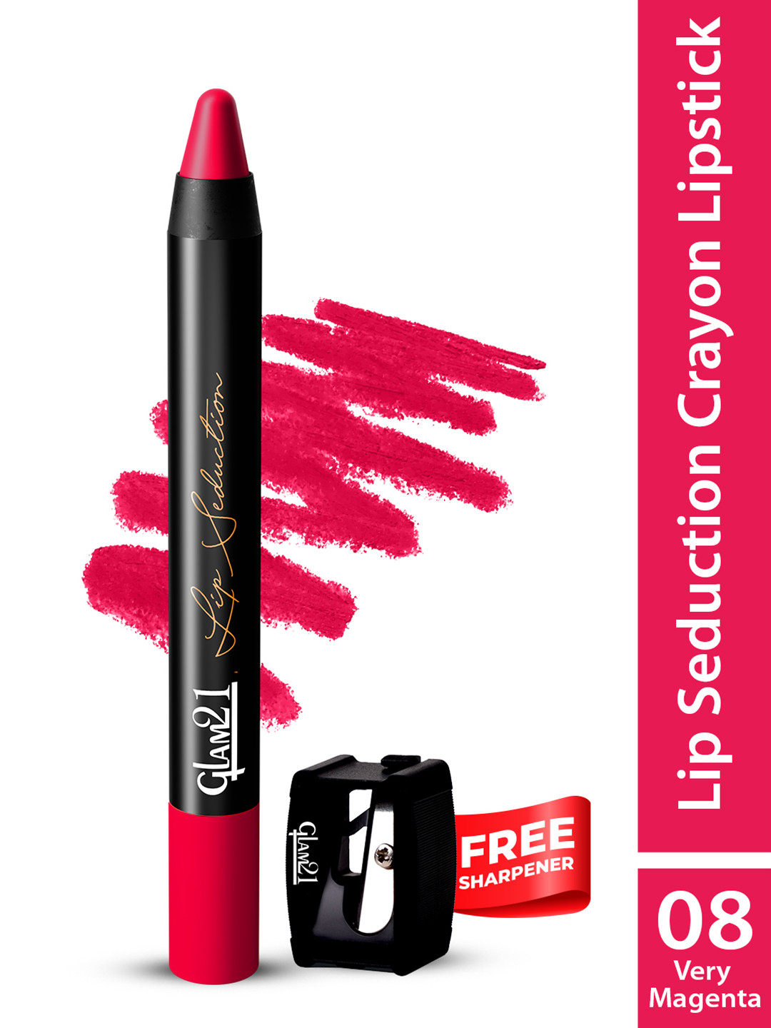 GLAM21 Lip Seduction Non-Transfer Creamy Matte Lipstick 3.6g - Very Magenta 08