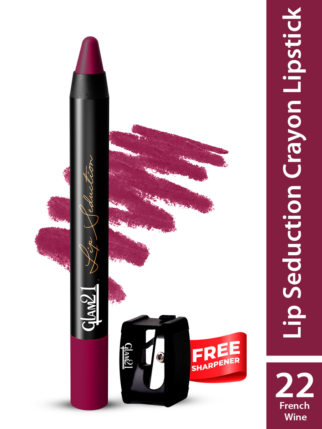 GLAM21 Lip Seduction Non-Transfer Creamy Matte Lipstick 3.6g - French Wine 22