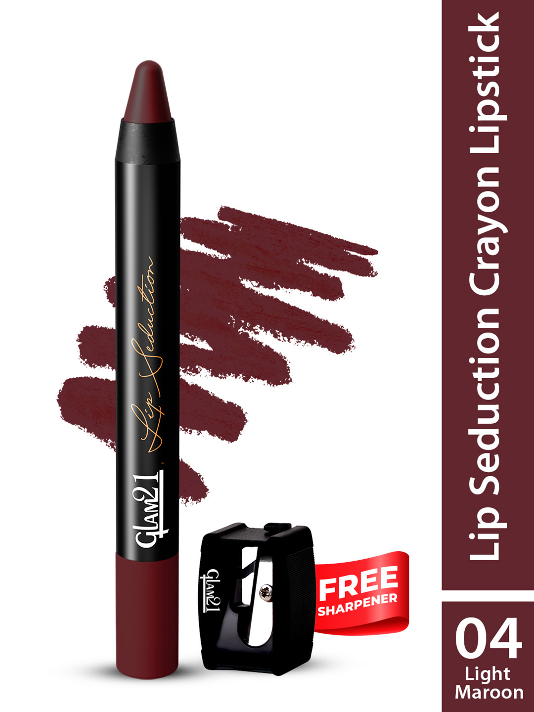 GLAM21 Lip Seduction Non-Transfer Creamy Matte Lipstick 3.6g - Light Maroon 04