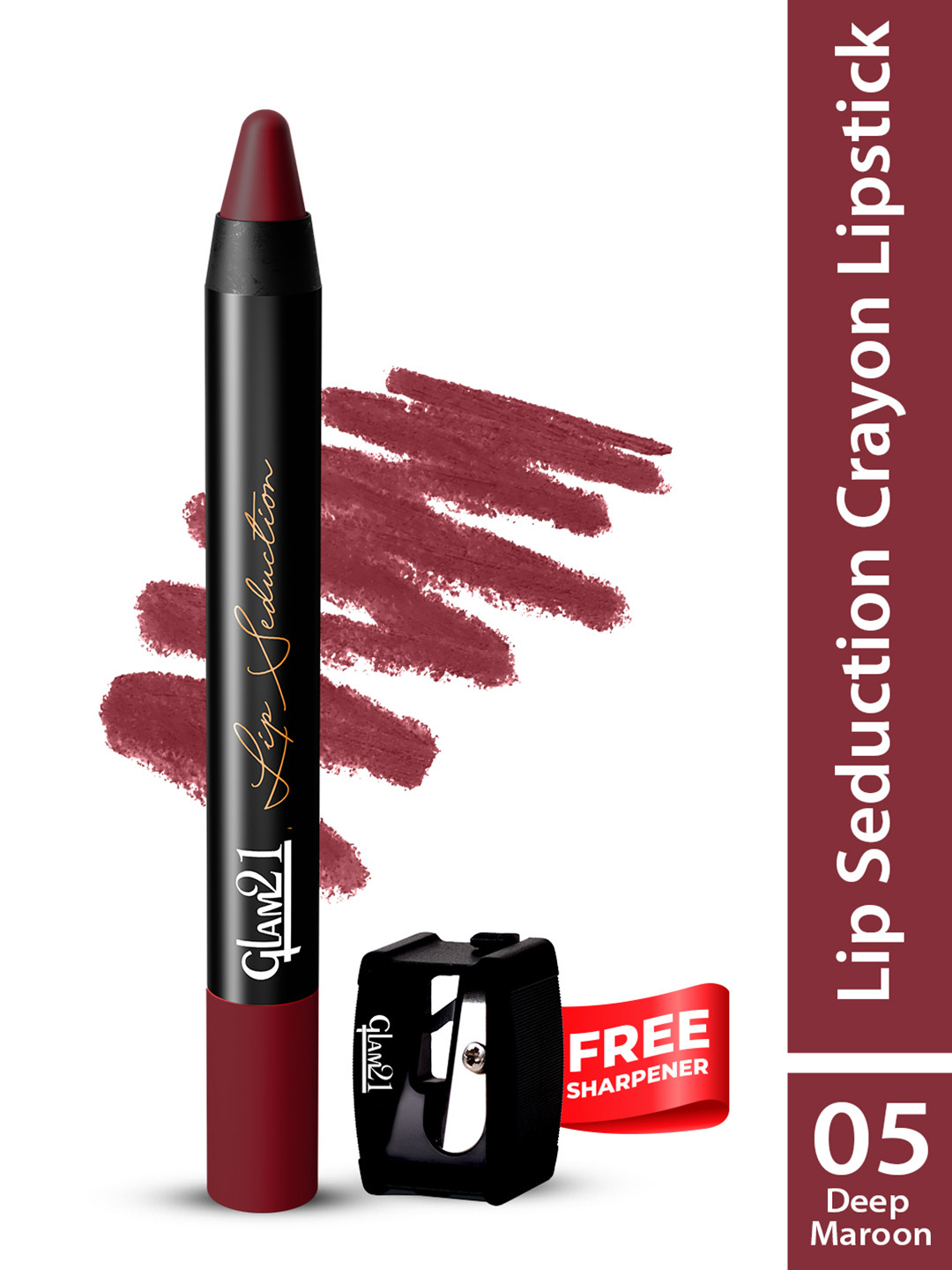 GLAM21 Lip Seduction Non-Transfer Creamy Matte Lipstick 3.6g - Deep Maroon 05