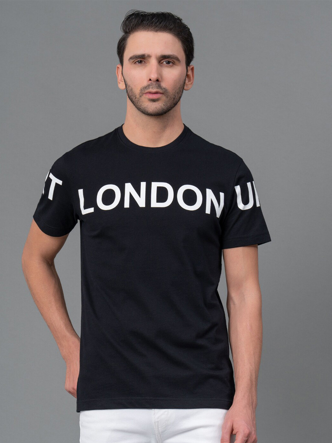 Red Tape Men Graphic Print Pure Cotton Round Neck Half Sleeve T-Shirt