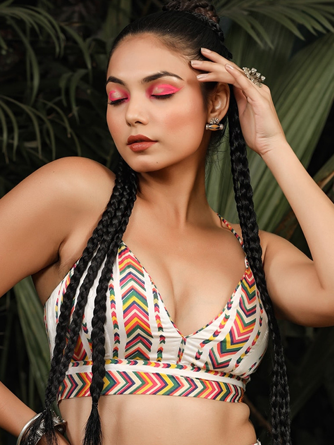 Baise Gaba Printed Bralette Crop Top