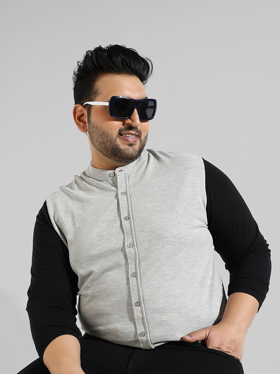 Instafab Plus Size Men Casual Cotton Shirt