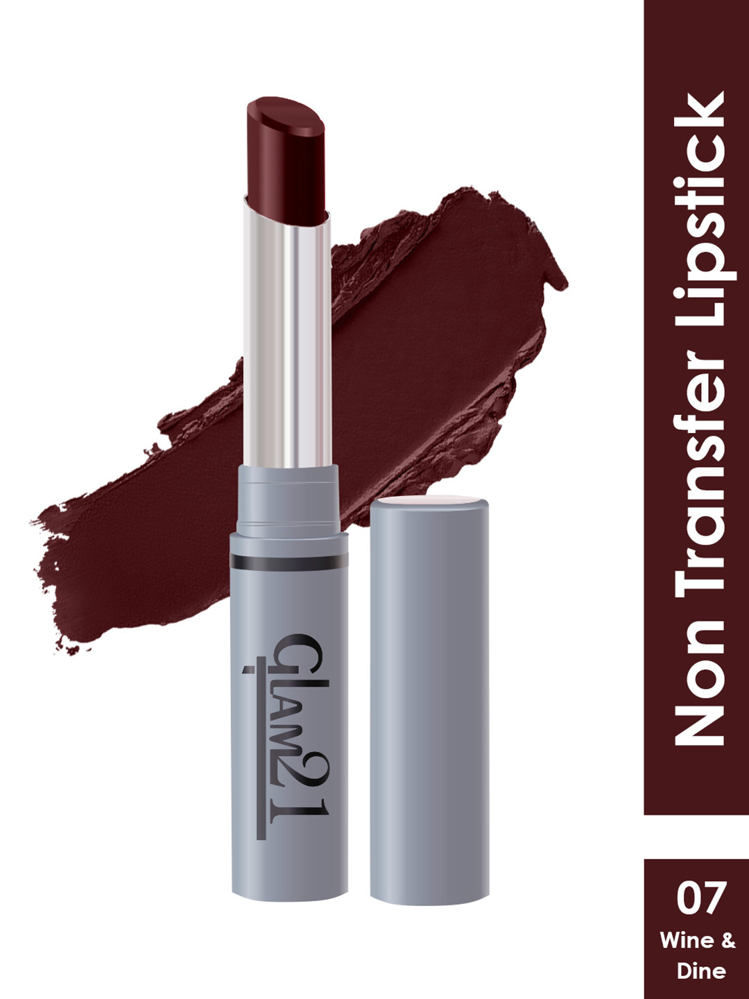 GLAM21 Non-Transfer Creamy Matte Lipstick 2g - Wine & Dine 07