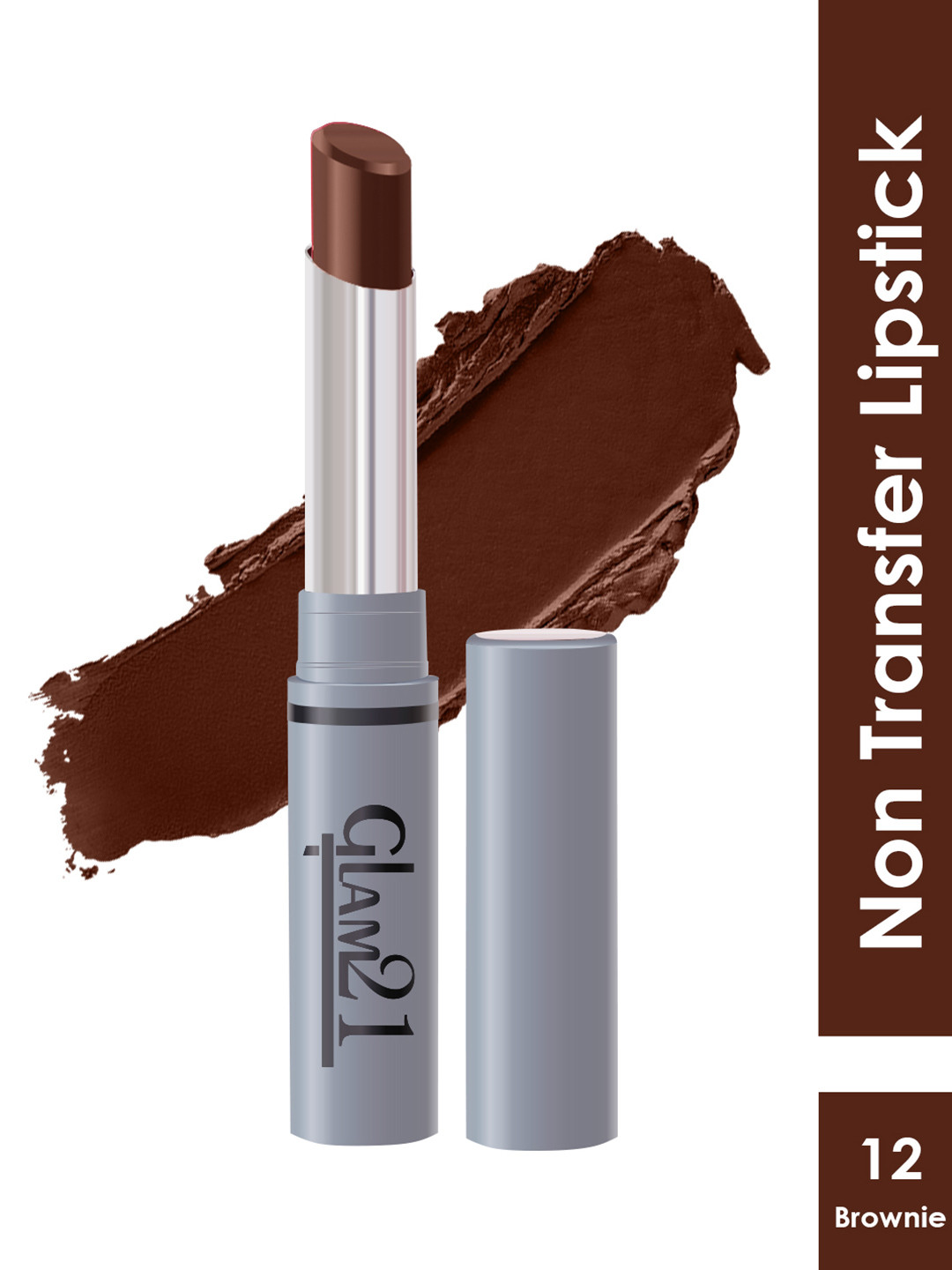 GLAM21 Non-Transfer Creamy Matte Lipstick 2g - Brownie 12