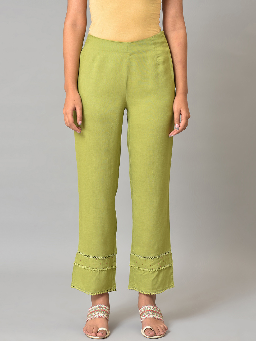 W Women Viscose Rayon Regular Fit Trouser