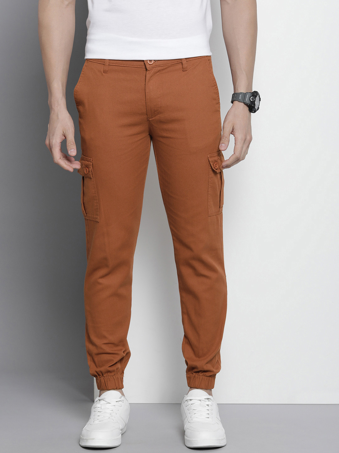 The Indian Garage Co Men Mid-Rise Slim Fit Joggers