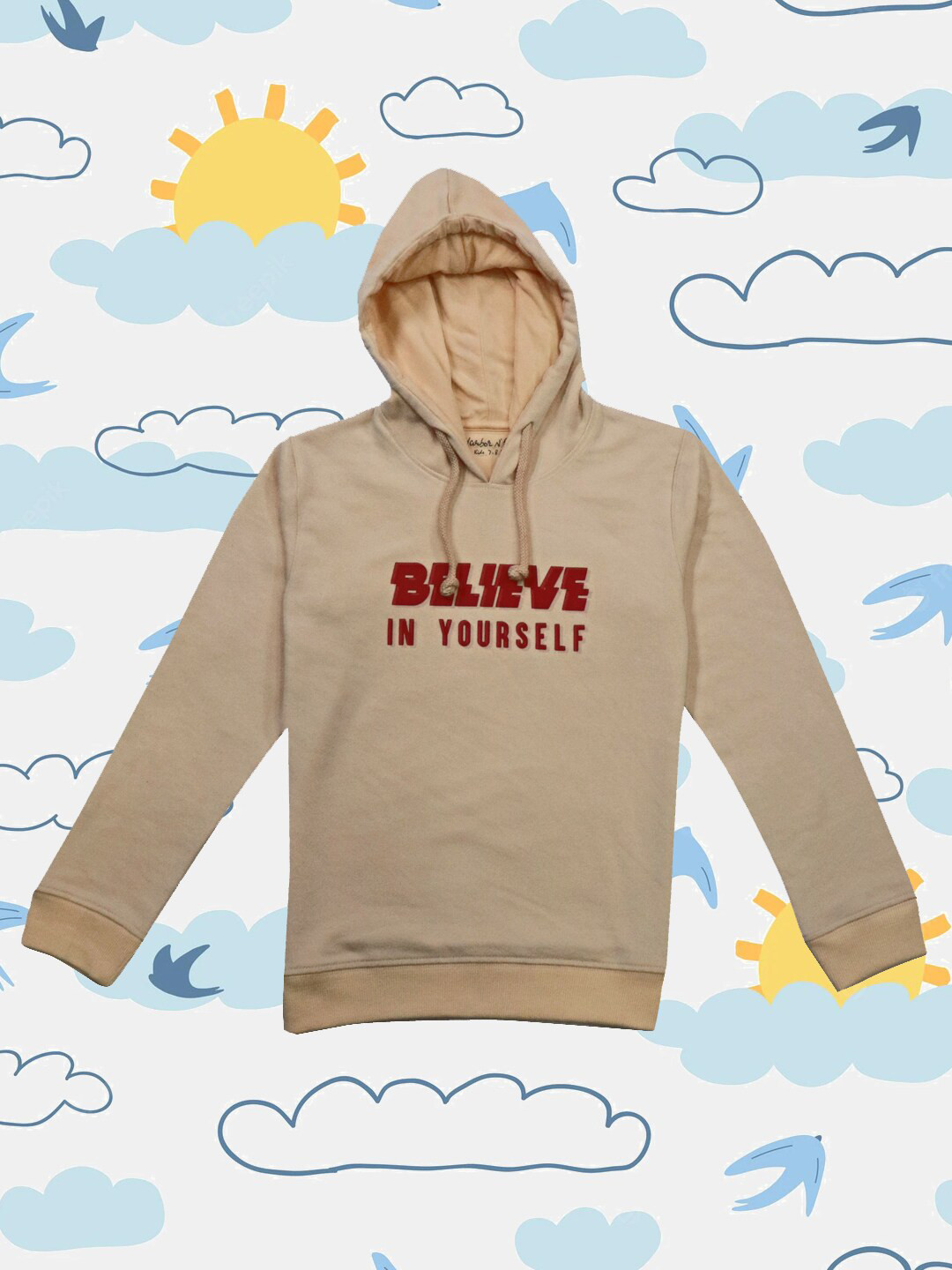 HARBOR N BAY Kids Full Sleeves Printed Hooded T-shirt