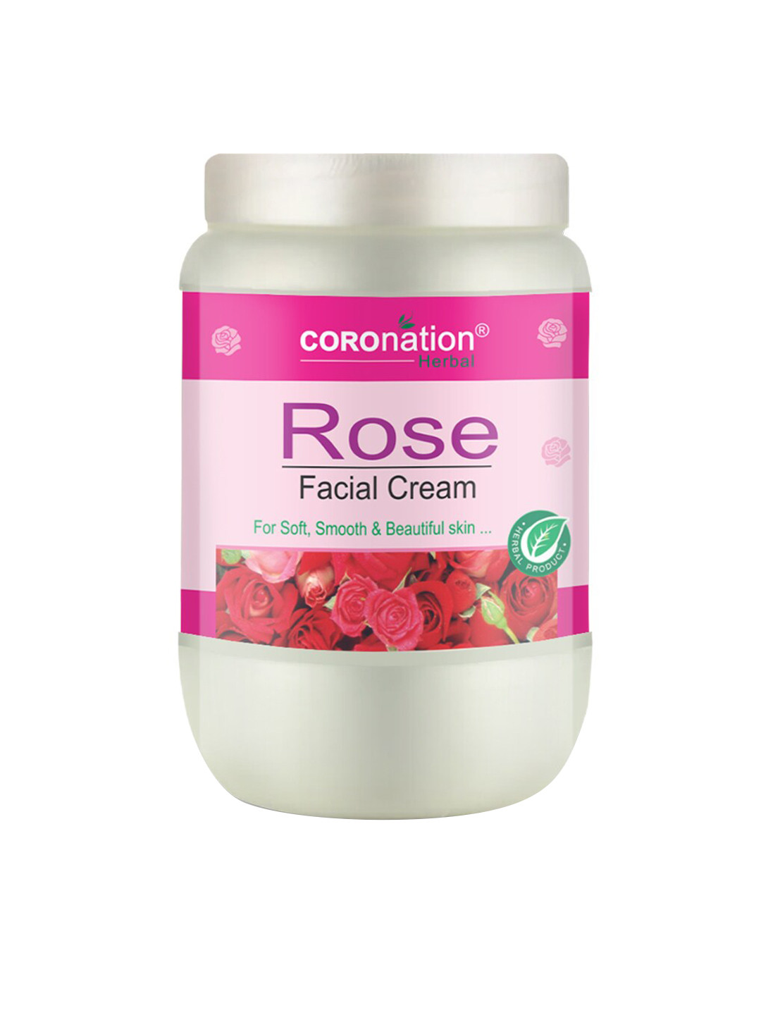 COROnation Herbal Rose Facial Cream with Glycerin & Wheat Germ Oil - 750 ml
