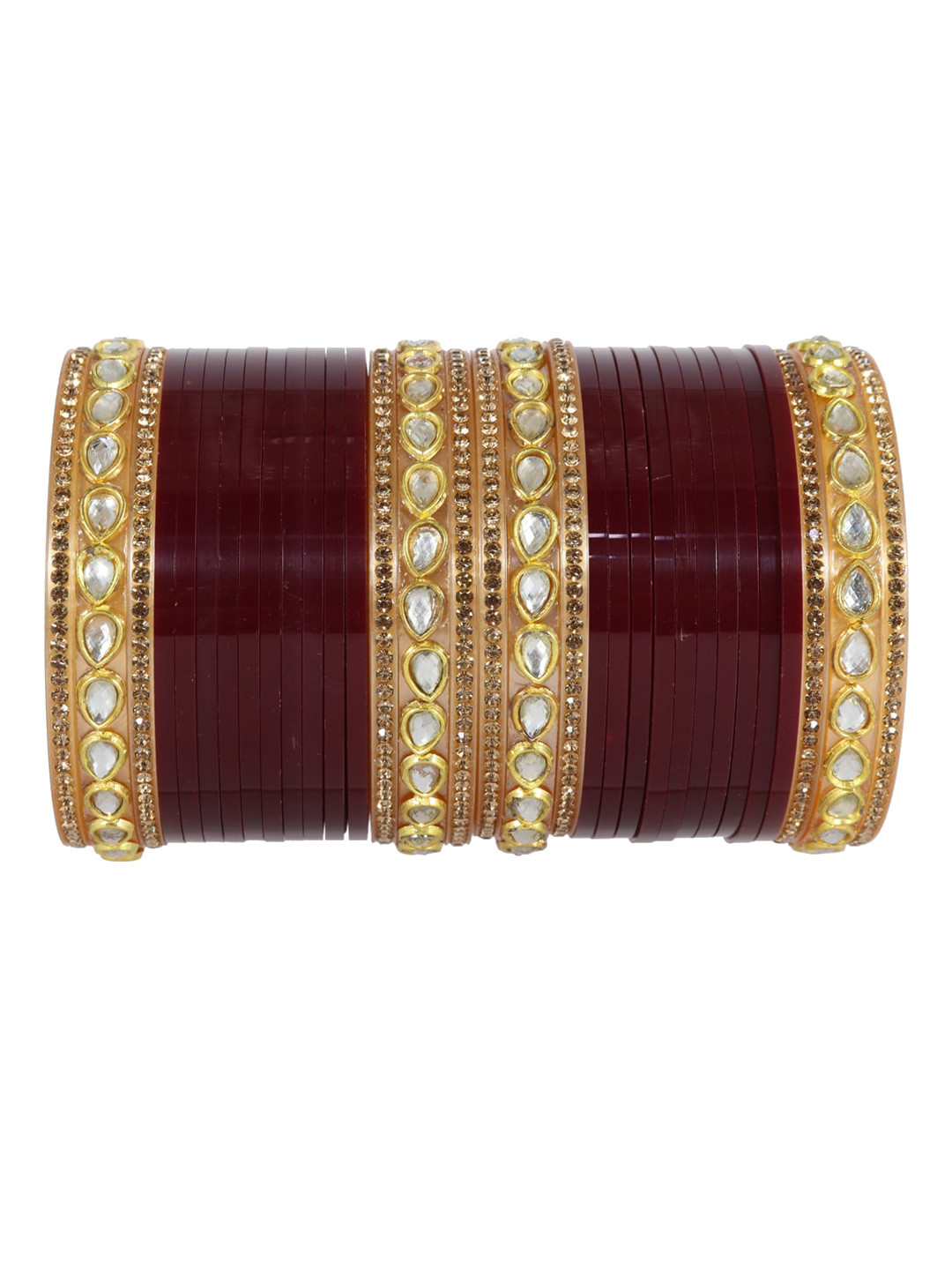NMII Set of 32 Zircon Gemstone Studded Acrylic Bangles