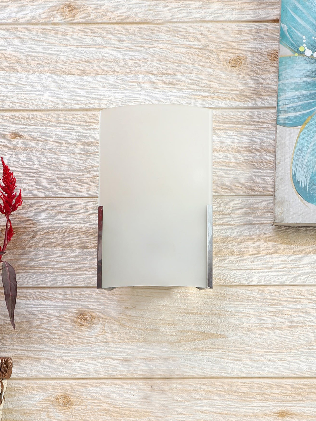 Devansh White Glass Wall Mounted Lamp