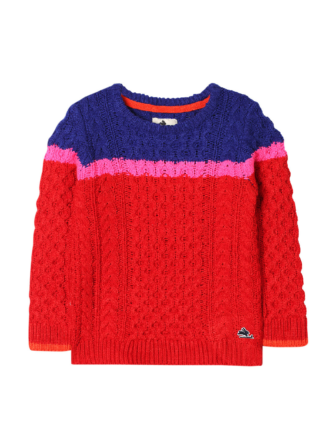 Cherry Crumble Unisex Red & Blue Self Design Pullover