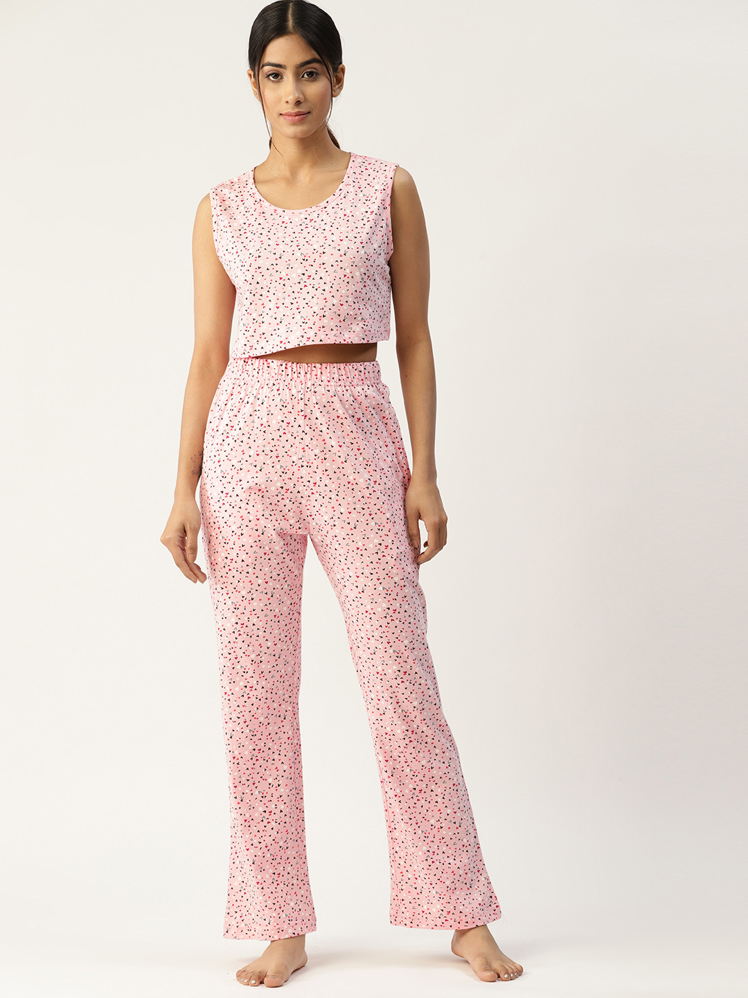ETC Women Conversational Printed Cotton Night suit