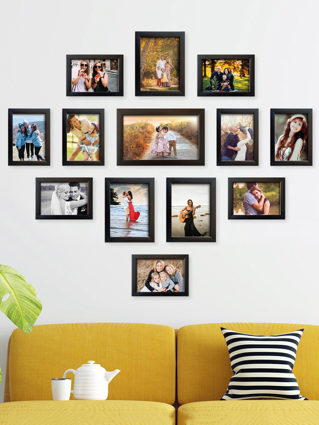 RANDOM Brown 13 Pcs Ultra Clear Photo Frames