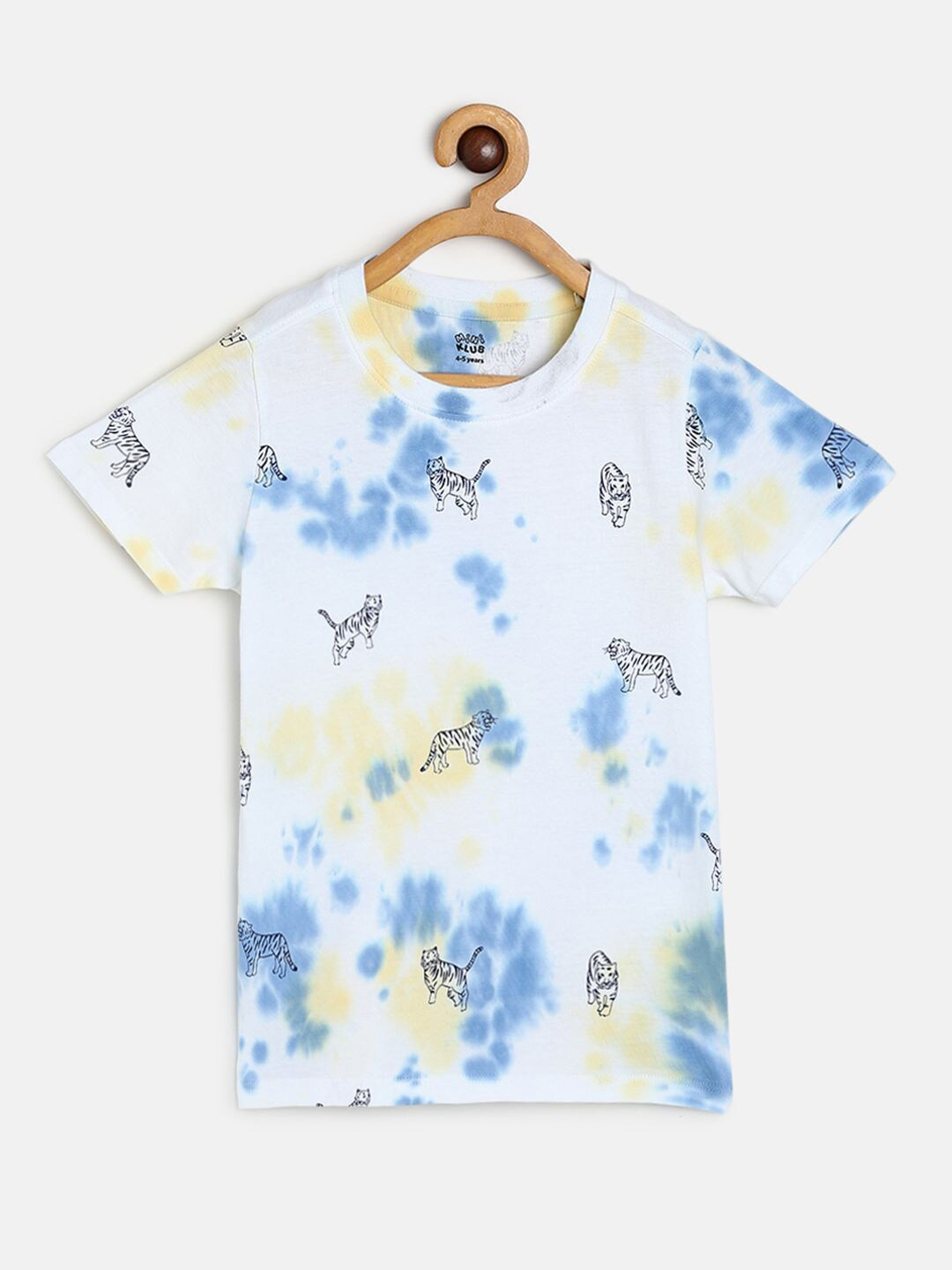MINI KLUB Boys Round Neck Tie and dye Cotton T-shirt